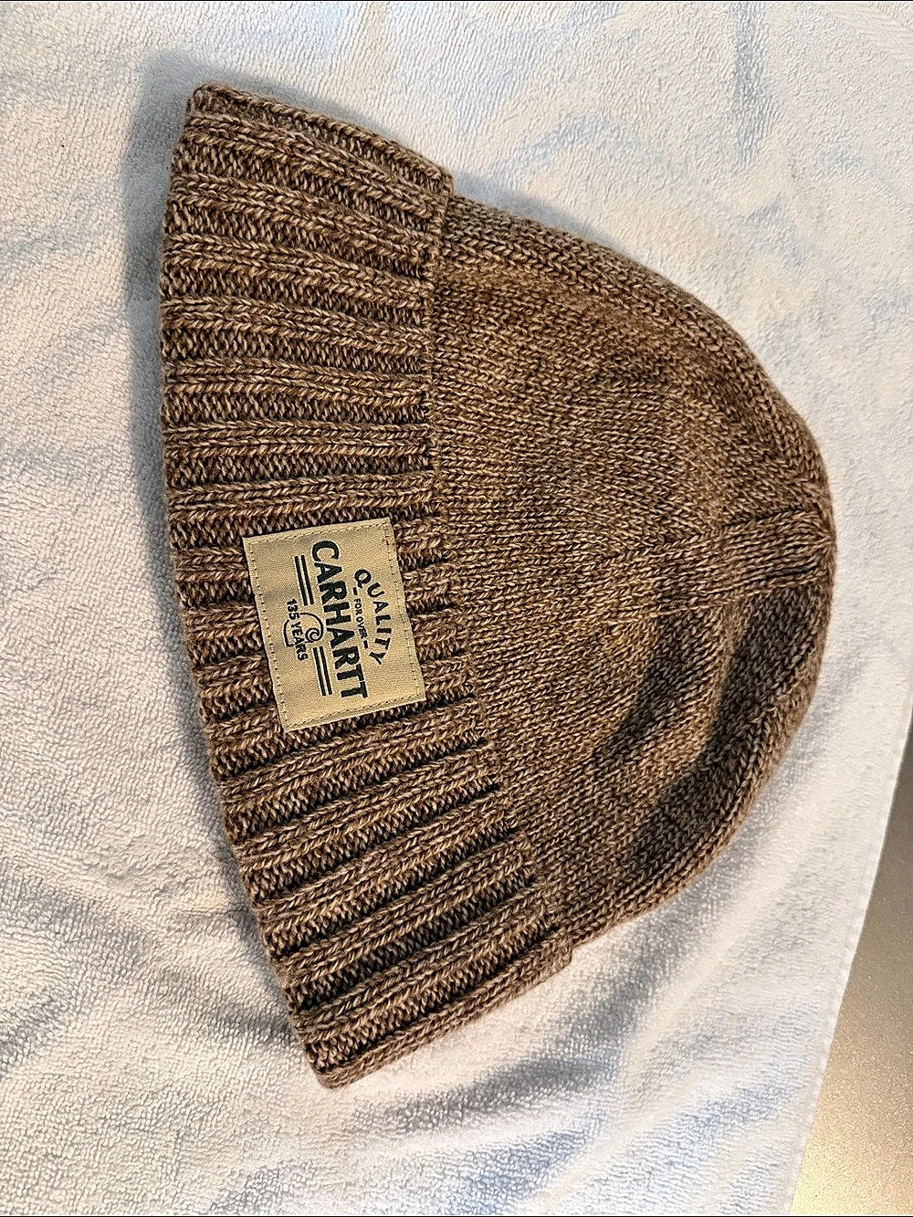 Carhartt 135 Years Beanie Brown Ribbed Knit